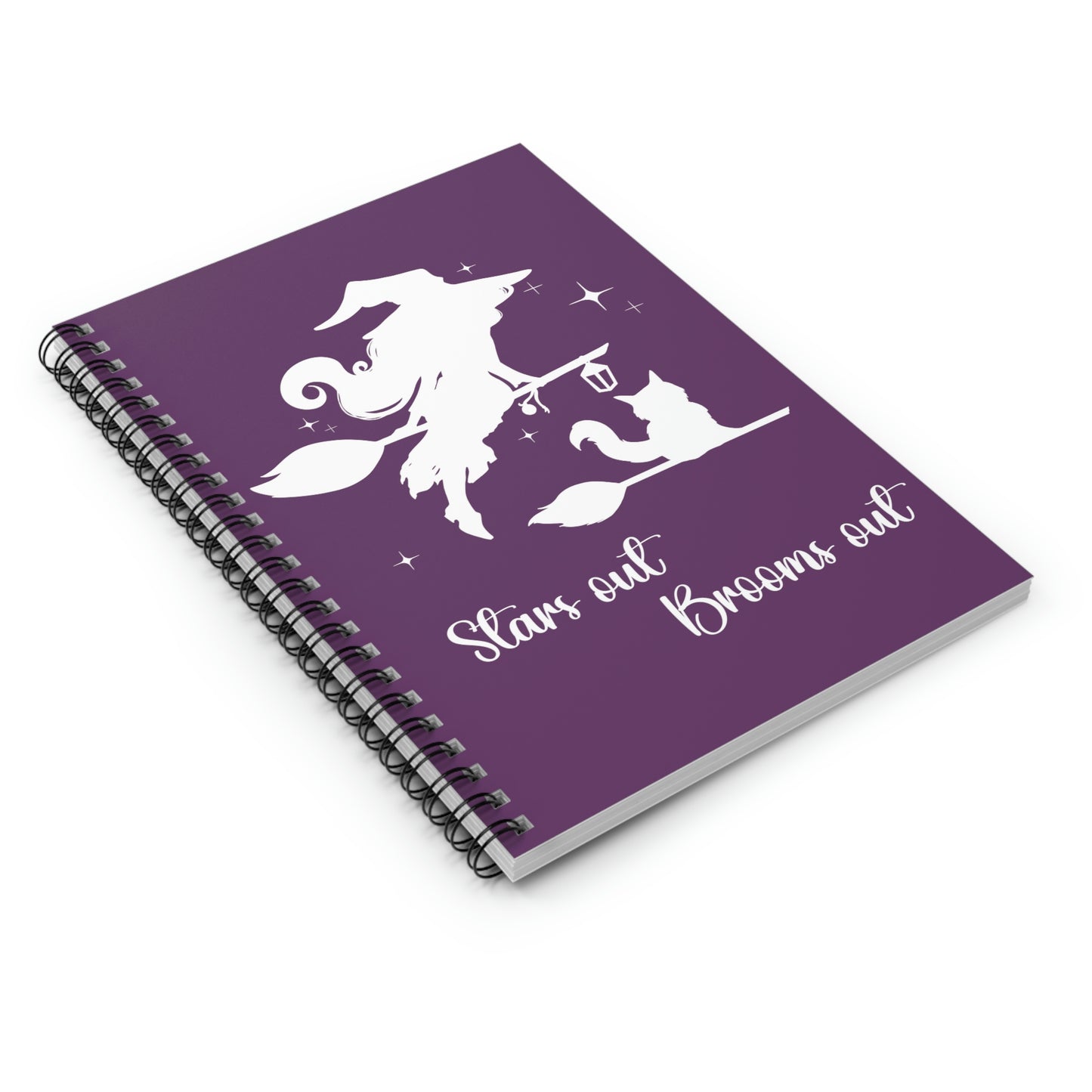 Light Shadow Witch with Cat Notebook