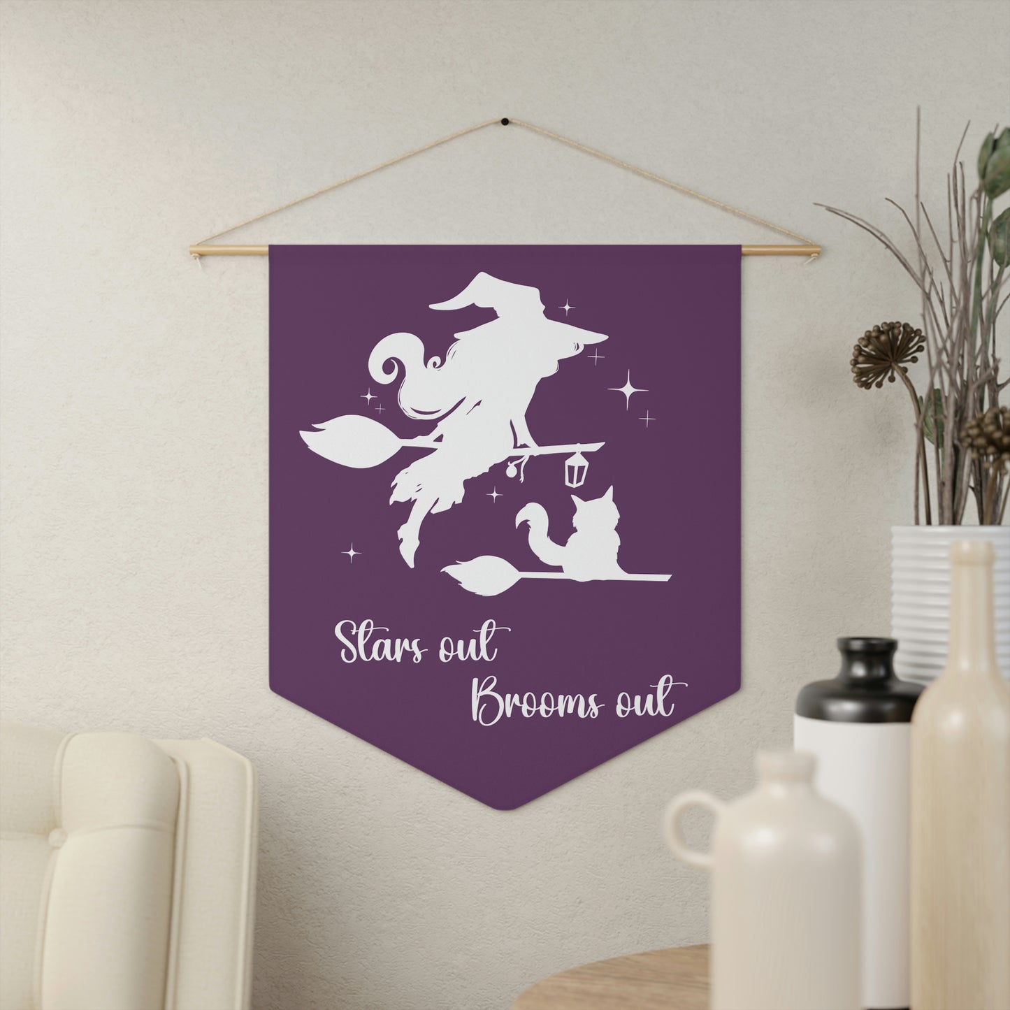 Light Shadow Witch with Cat Pennant