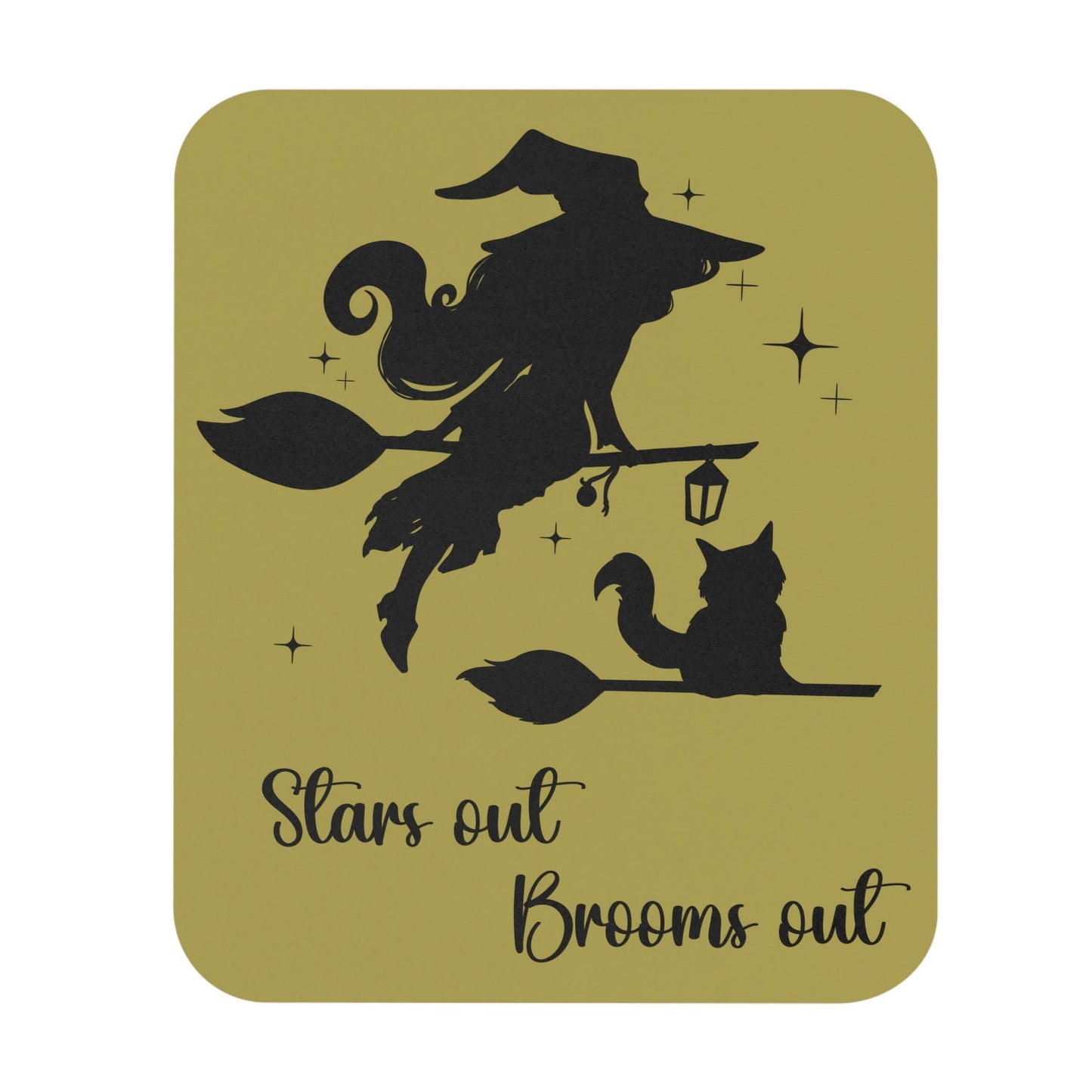 Dark Shadow Witch with Cat Mouse Pad