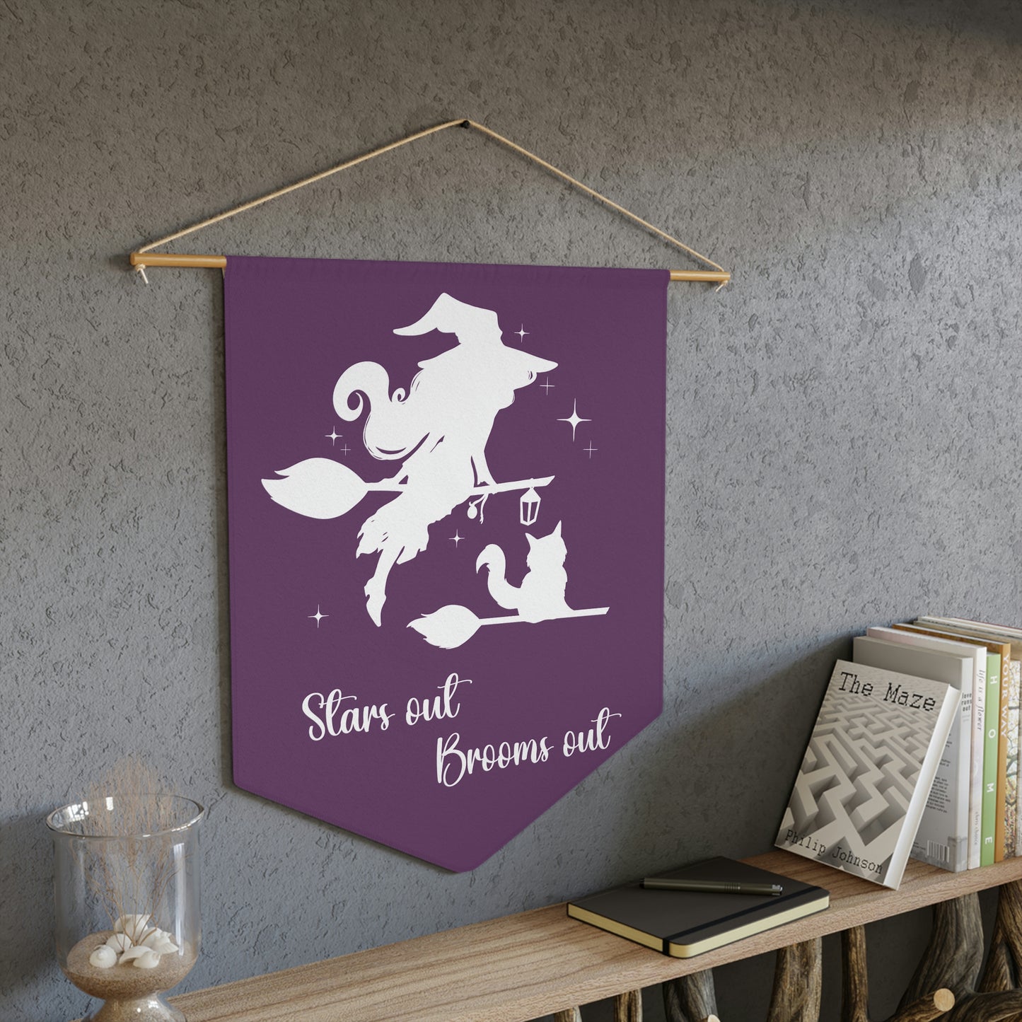 Light Shadow Witch with Cat Pennant