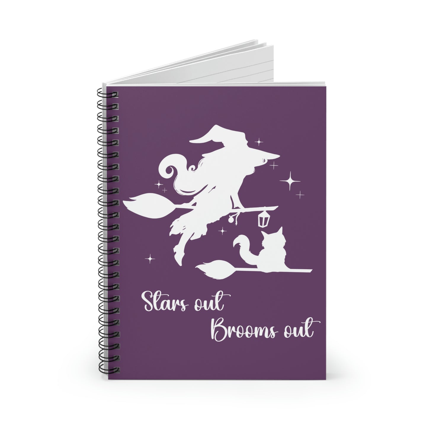 Light Shadow Witch with Cat Notebook