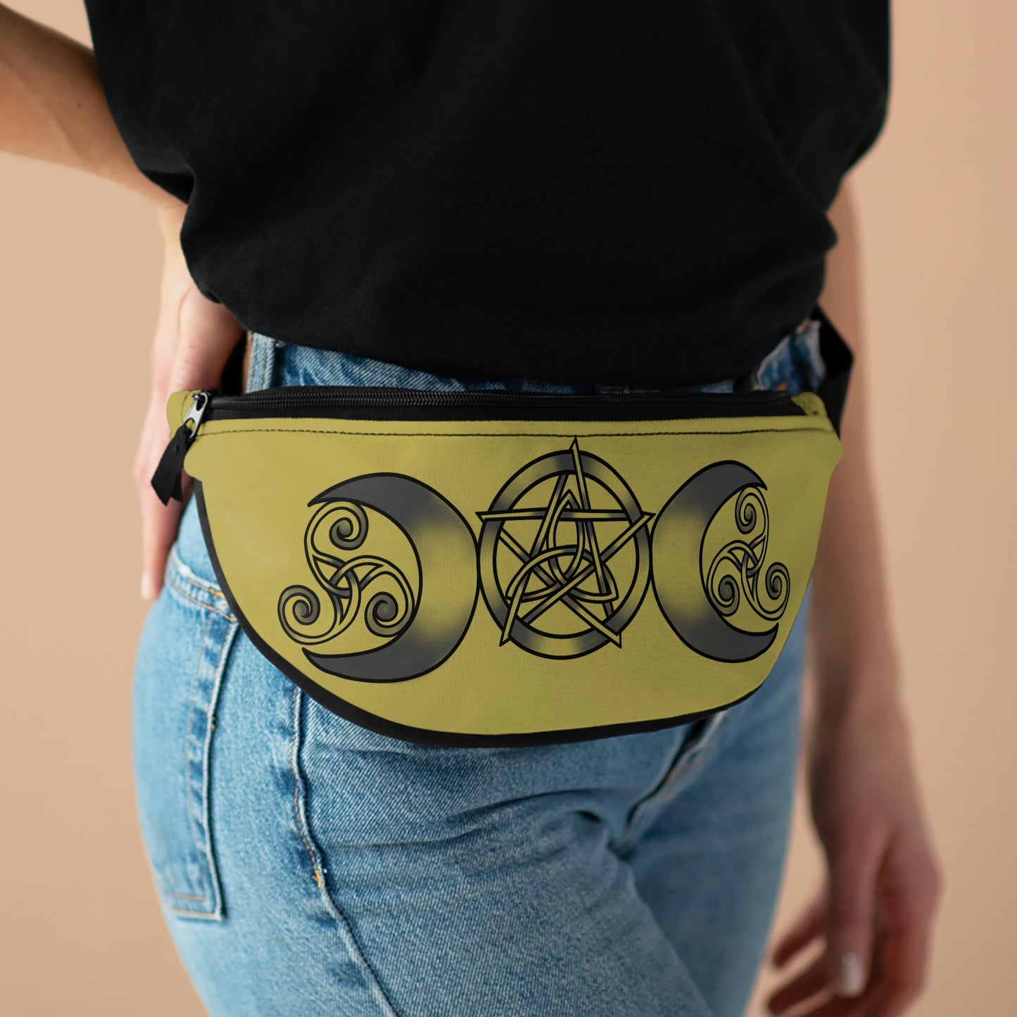 Triple Moon-Triquetra-Pentacle-Triskele Fanny Pack