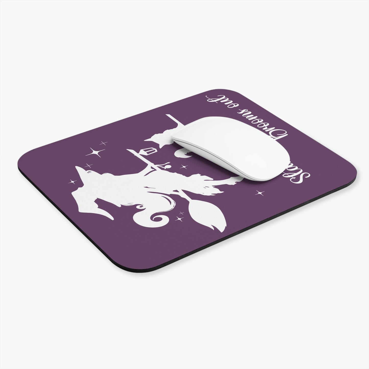 Light Shadow Witch with Cat Mouse Pad
