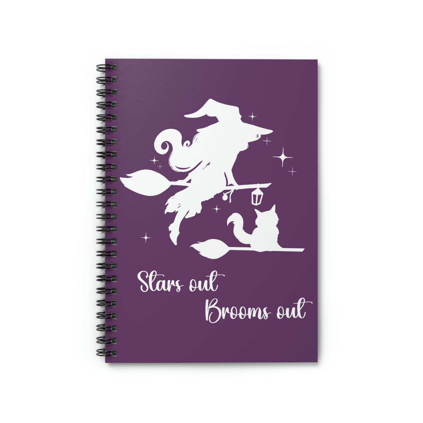 Light Shadow Witch with Cat Notebook