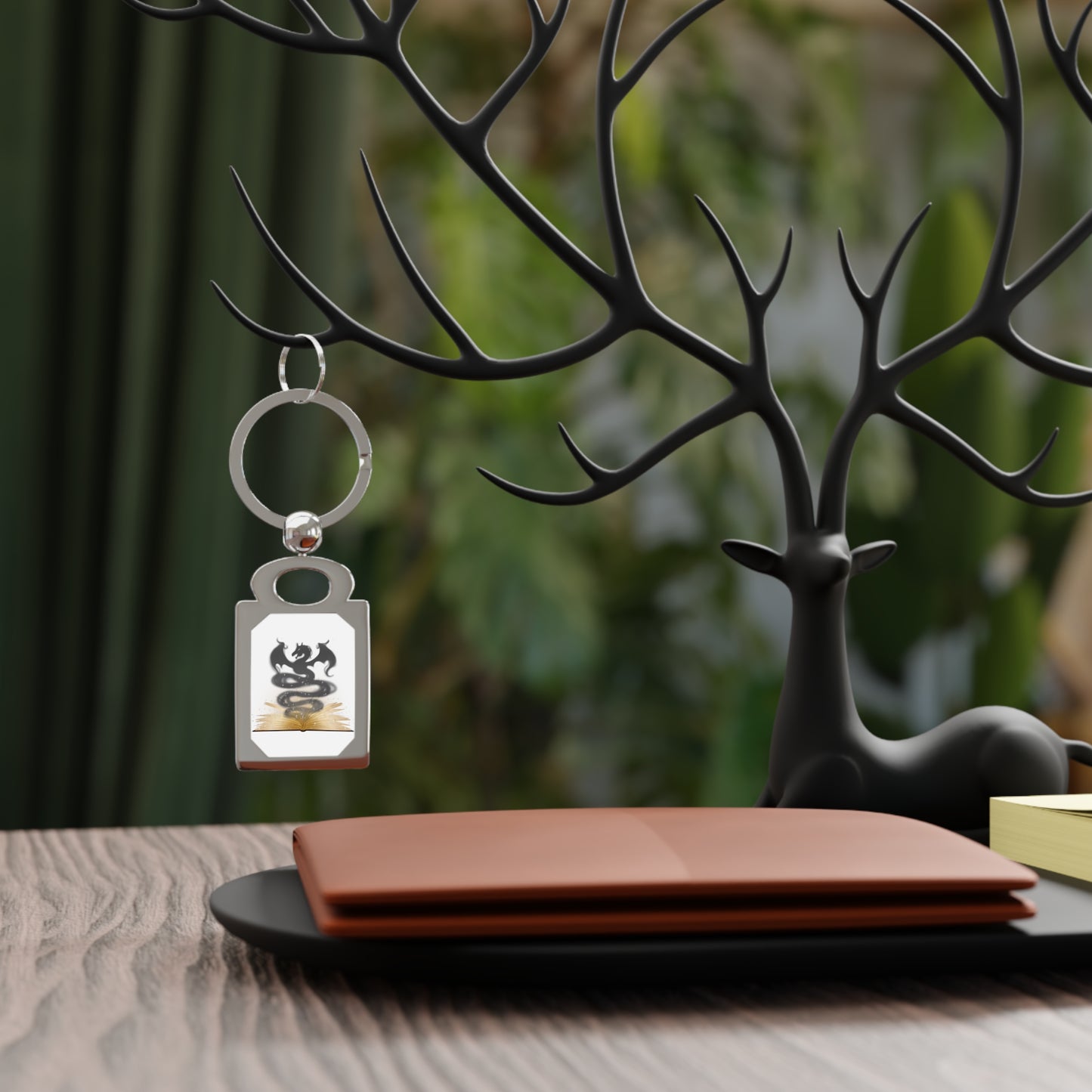 Book Dragon Keyring