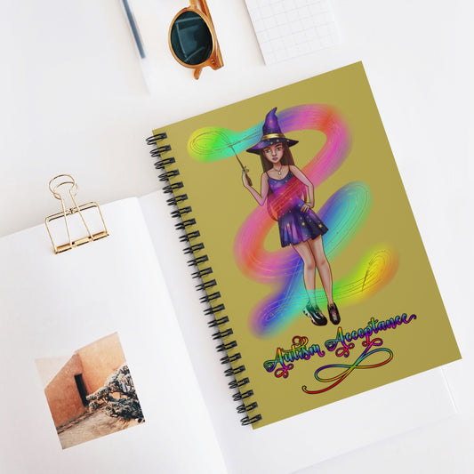 Autism Acceptance Magical Witch Notebook