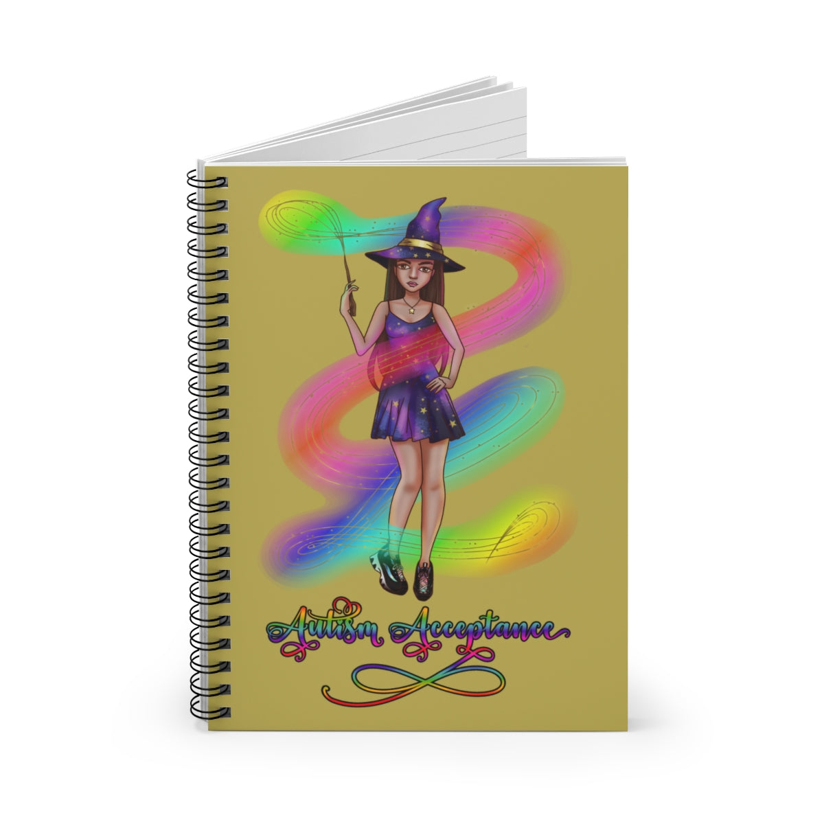 Autism Acceptance Magical Witch Notebook