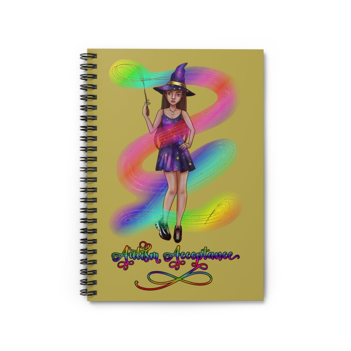Autism Acceptance Magical Witch Notebook