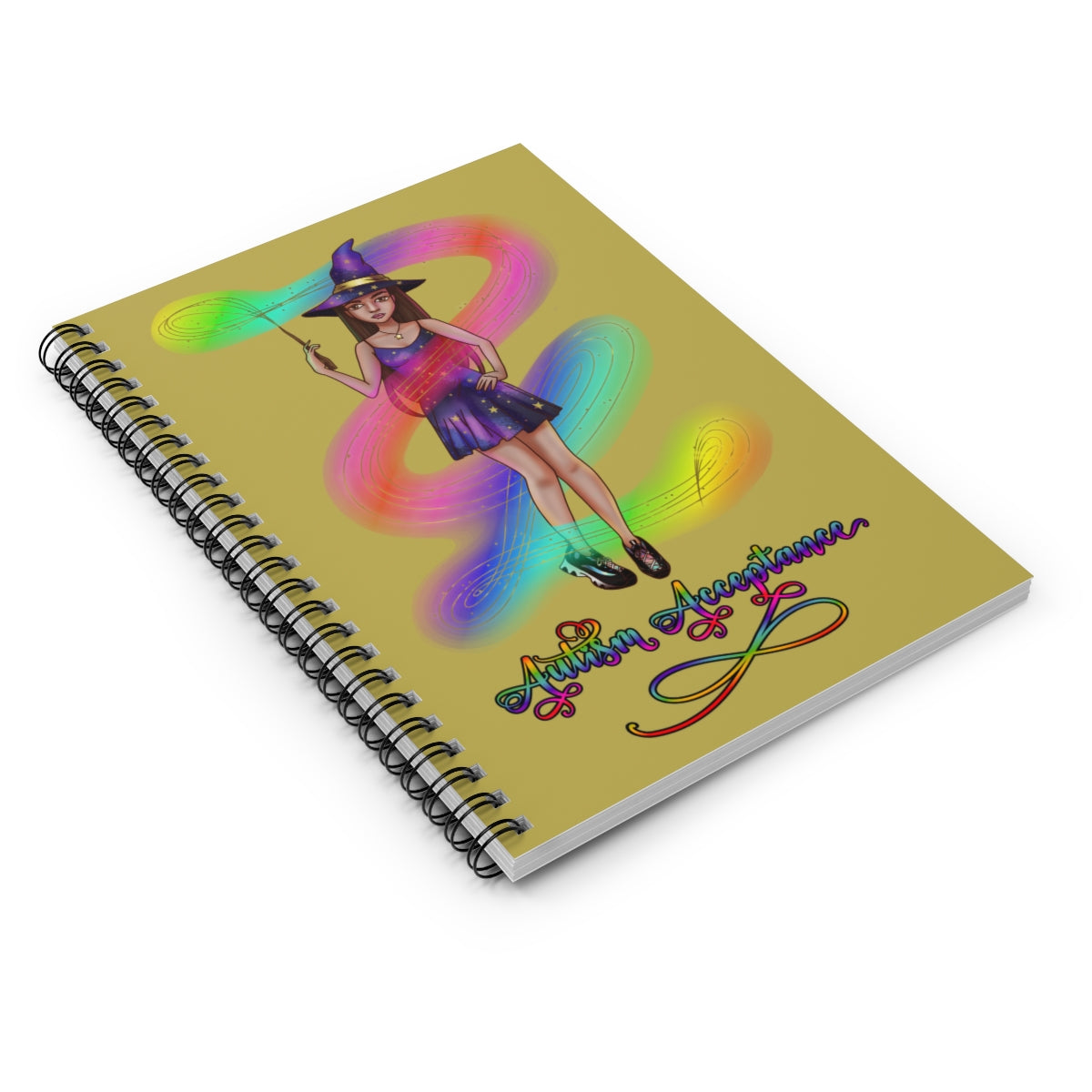 Autism Acceptance Magical Witch Notebook