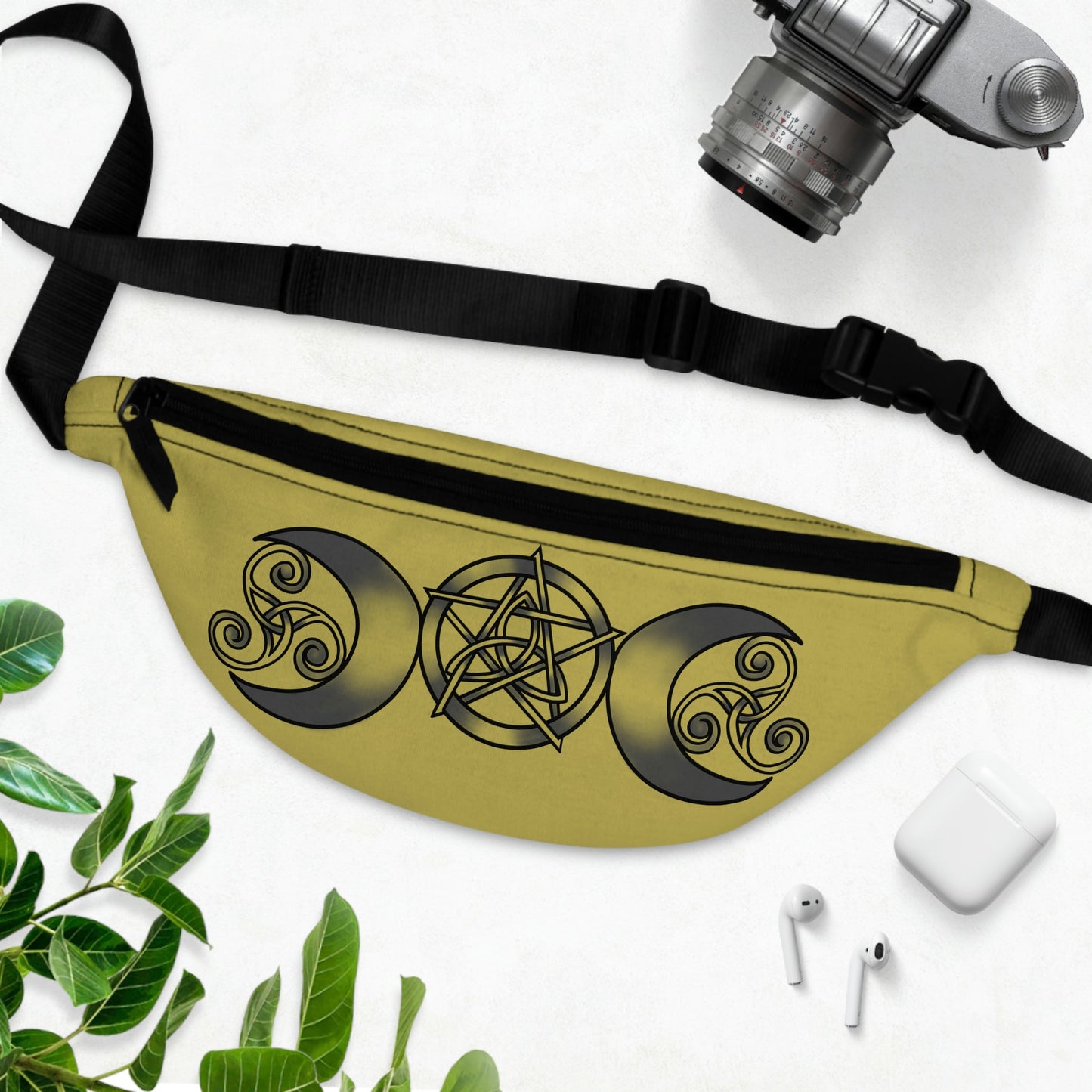 Triple Moon-Triquetra-Pentacle-Triskele Fanny Pack