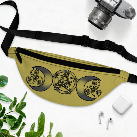 Triple Moon-Triquetra-Pentacle-Triskele Fanny Pack