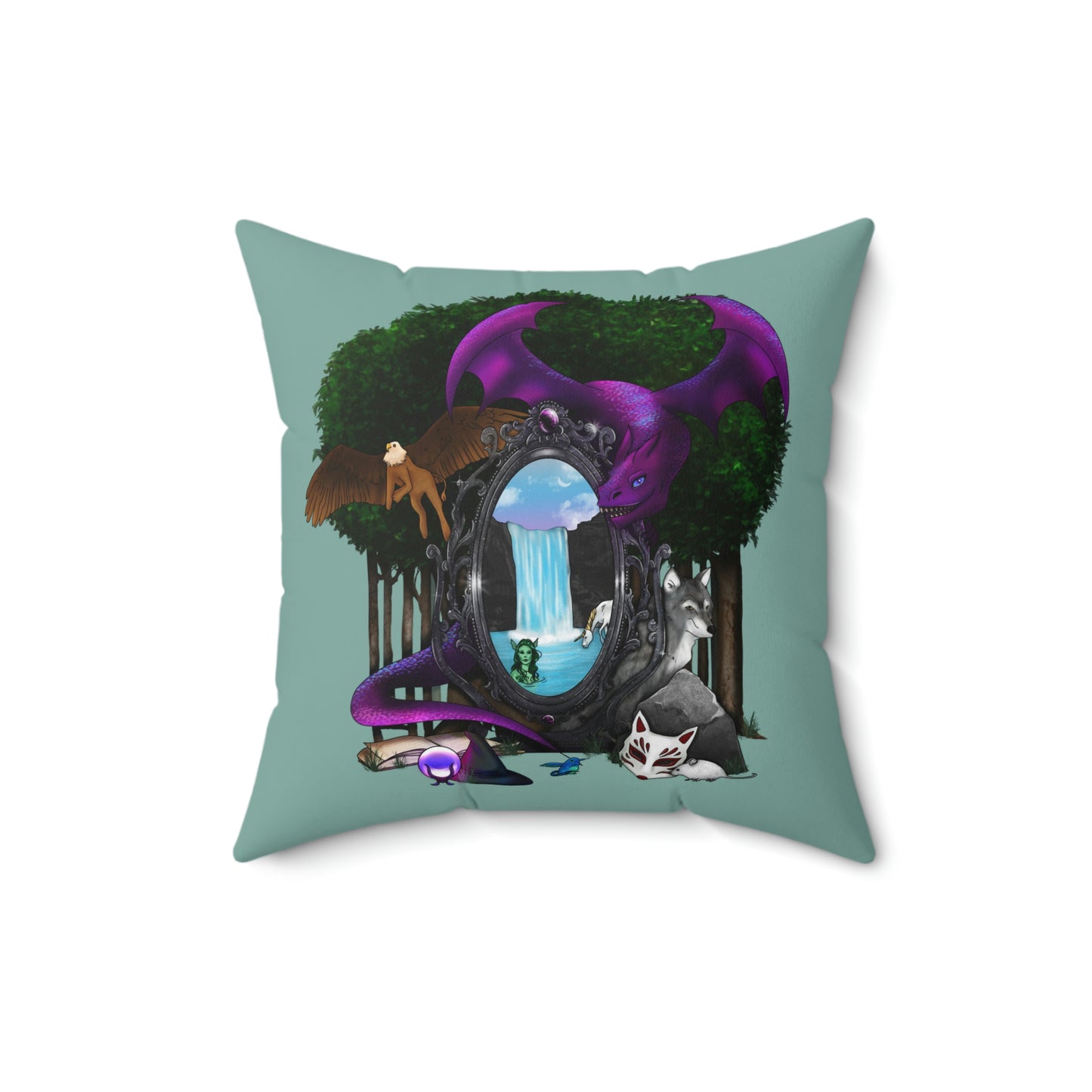 Portal to the Magic Mirror Decorative Pillow