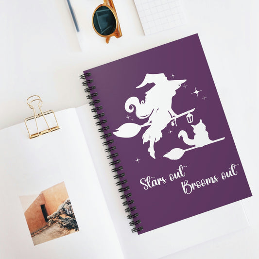 Light Shadow Witch with Cat Notebook