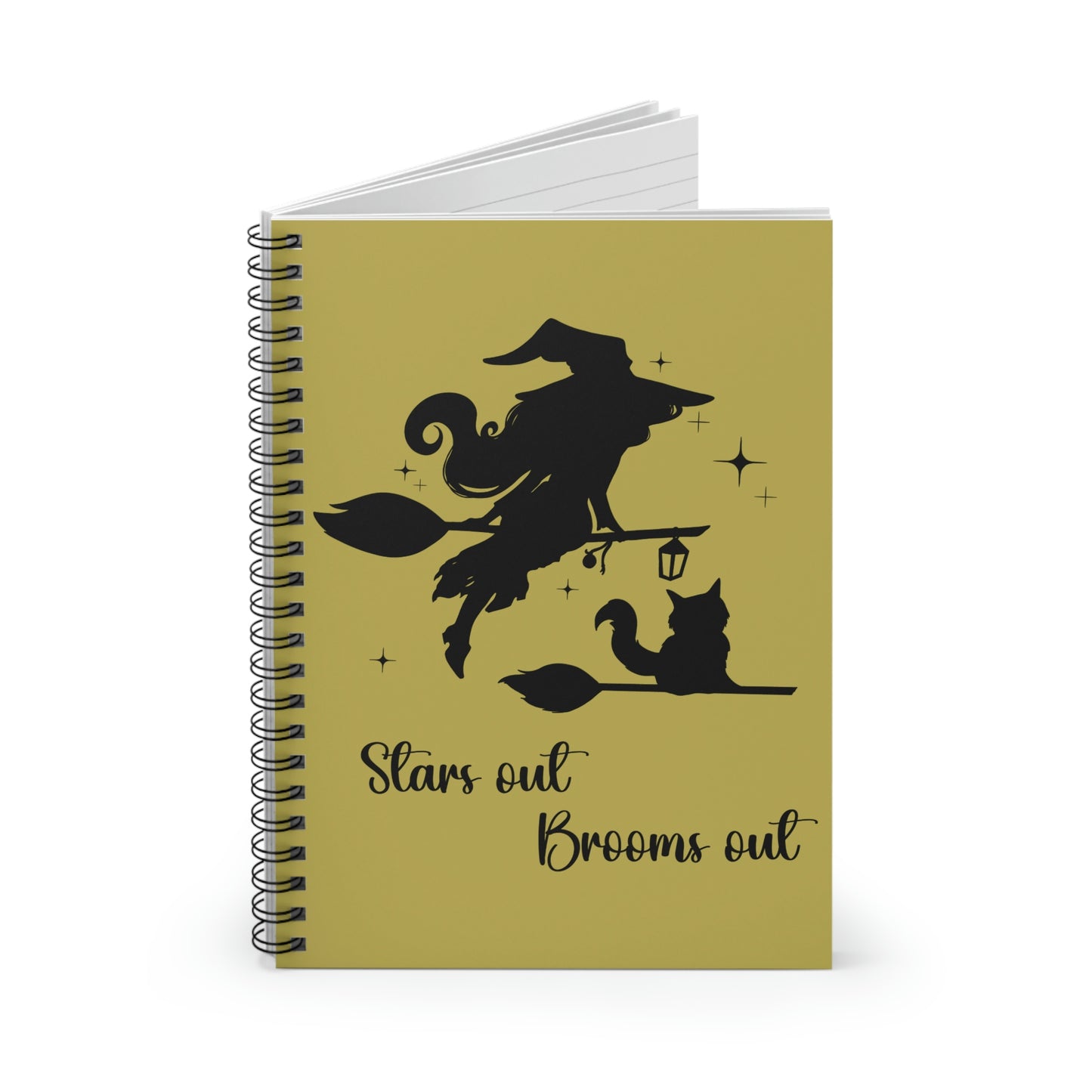 Dark Shadow Witch with Cat Notebook